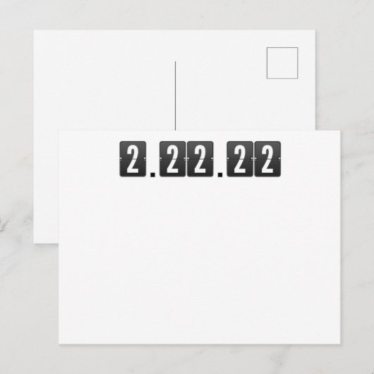 Twosday Dinsdag Februari 2-22-22 Wiskundeleraar Briefkaart (Voorkant / Achterkant)