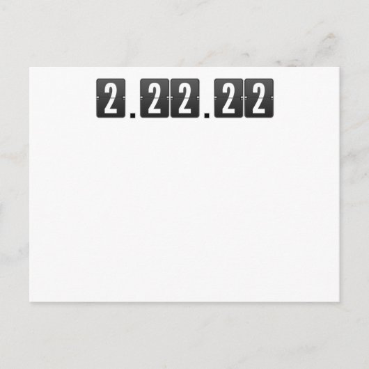 Twosday Dinsdag Februari 2-22-22 Wiskundeleraar Briefkaart (Voorkant)