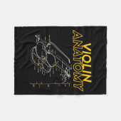 Twoset Violin Violin Anatomy Drawing Diagram Limit Fleece Deken (Voorkant (Horizontaal))