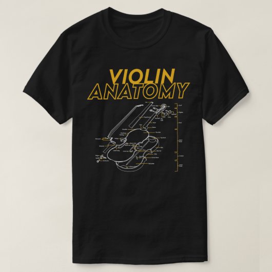 twoset violine anatomische tekendiagonaal t-shirt (Design voorkant)