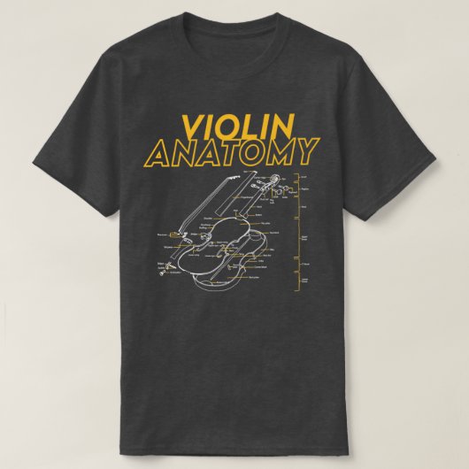 twoset violine anatomische tekendiagonaal t-shirt (Design voorkant)