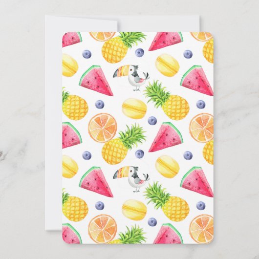 Twotti Fruitt Birthday Uitnodiging (Achterkant)