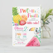 Twotti Fruitti Birthday Uitnodiging (Staand voorkant)