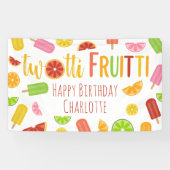 Twotti Fruitti Citrus Ice Pop Tweede Verjaardag Spandoek (Horizontaal)