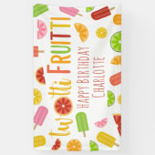 Twotti Fruitti Citrus Ice Pop Tweede Verjaardag Spandoek (Verticaal)