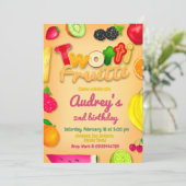 Twotti Fruitti - Fruits Birthday Yellow Kaart (Staand voorkant)
