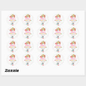 Twotti Fruitti Tropical Fruits Toucan Birthday Ronde Sticker (Vel)