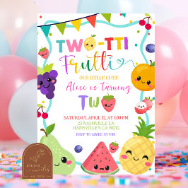 Twotti Frutti 2de verjaardagsuitnodiging Kaart