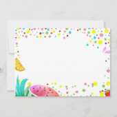 Twotti Frutti 2e Girl Birthday - Aangepaste foto Kaart (Achterkant)