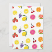 Twotti Frutti 2e verjaardag Uitnodiging Fruit Part (Achterkant)