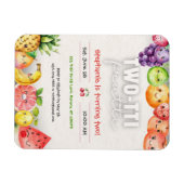 Twotti Frutti 2e verjaardag uitnodiging Magneet (Horizontaal)