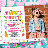 TWOtti Frutti 2e Verjaardag Uitnodiging met Foto
