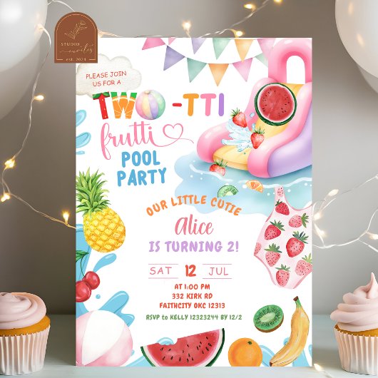 TWOtti Frutti 2e verpartij zwembadfeest Kaart