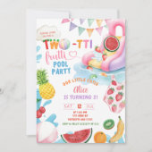 TWOtti Frutti 2e verpartij zwembadfeest Kaart (Voorkant)