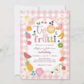 Twotti Frutti 2nd Birthday Invitation Kaart (Voorkant)