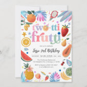 Twotti Frutti 2nd Birthday Invitation Kaart (Voorkant)