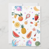 Twotti Frutti 2nd Birthday Invitation Kaart (Achterkant)