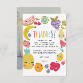 Twotti Frutti Birthday Dank je wel Kaart (Voorkant / Achterkant)