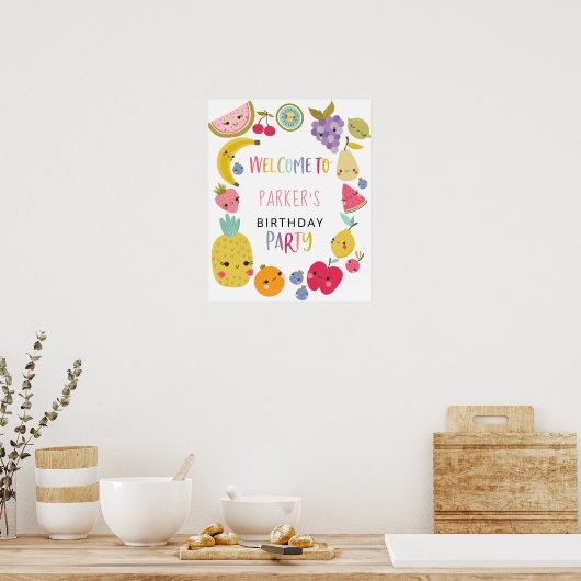 Twotti Frutti Birthday Welcome Poster (Keuken)