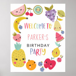 Twotti Frutti Birthday Welcome Poster