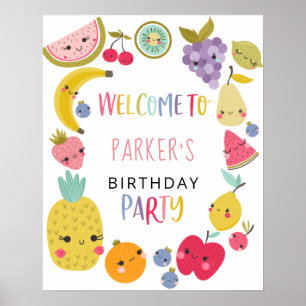Twotti Frutti Birthday Welcome Poster
