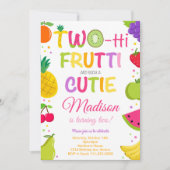 Twotti Frutti Cutie 2e verjaardag uitnodiging (Voorkant)