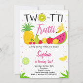 Twotti Frutti Feest Zomer 2e Verjaardagsuitnodigin Kaart (Voorkant)