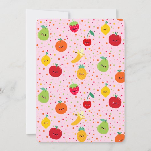 Twotti Frutti Fruit Kinder tweede verjaardag Kaart (Achterkant)