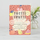 Twotti Frutti Fruit Oranje Paarse 2e Verjaardag Kaart (Staand voorkant)