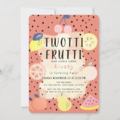 Twotti Frutti Fruit Oranje Paarse 2e Verjaardag Kaart (Voorkant)