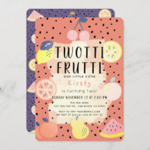 Twotti Frutti Fruit Oranje Paarse 2e Verjaardag