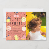 Twotti Frutti Fruit Sinaasappel Foto 2e verjaardag Kaart (Voorkant)