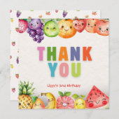 Twotti Frutti Fruit Thema Dankkaart Bedankkaart (Voorkant / Achterkant)