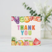 Twotti Frutti Fruit Thema Dankkaart Bedankkaart (Staand voorkant)