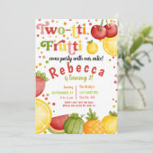 Twotti Frutti Fun Tweede Verjaardagsfeest Kaart (Staand voorkant)