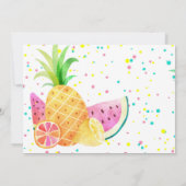 Twotti Frutti Girl 2e verjaardag Aangepaste foto Kaart (Achterkant)