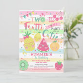 Twotti Frutti Invitation - 2e verjaardag - Fruit Kaart (Staand voorkant)