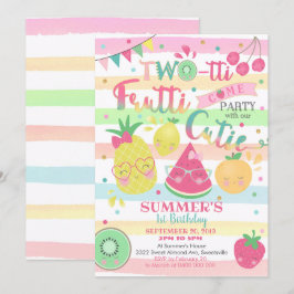 Twotti Frutti Invitation - 2e verjaardag - Fruit Kaart