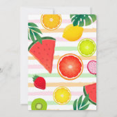 Twotti frutti of Tutti Frutti Party Invitation Kaart (Achterkant)