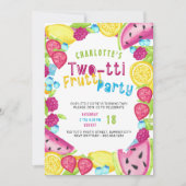 TWOtti Frutti Party 2e Verjaardag Foto Kaart (Voorkant)