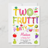 Twotti Frutti Party Cutie Verjaardagsuitnodiging Kaart (Voorkant)