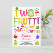 Twotti Frutti Party Cutie Verjaardagsuitnodiging Kaart (Staand voorkant)