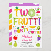 Twotti Frutti Party Cutie Verjaardagsuitnodiging Kaart (Voorkant / Achterkant)