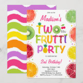 Twotti Frutti Verjaardag Uitnodigen Kaart (Voorkant / Achterkant)