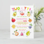 Twotti Frutti Verjaardagsfeest sjabloon Kaart (Staand voorkant)