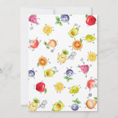Twotti Frutti Verjaardagsfeest sjabloon Kaart (Achterkant)