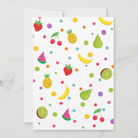 Twotti Frutti Verjaardagsfeest Uitnodigingen (Achterkant)