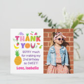 TWOtti Frutti Verjaardagsfoto Dank u kaart (Staand voorkant)