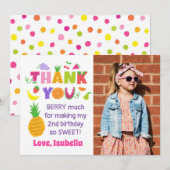 TWOtti Frutti Verjaardagsfoto Dank u kaart (Voorkant / Achterkant)