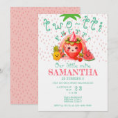 TWOTTI Tutti Frutti Zomer Fruit Meisje 2e Verjaard Kaart (Voorkant / Achterkant)